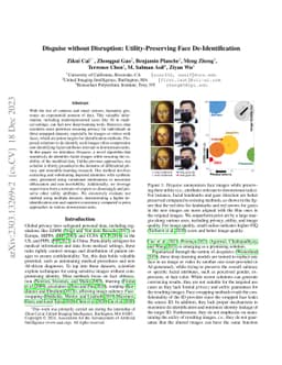 Disguise without Disruption: Utility-Preserving Face De-Identification