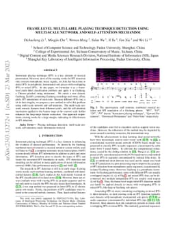 Frame-Level Multi-Label Playing Technique Detection Using Multi-Scale
  Network and Self-Attention Mechanism