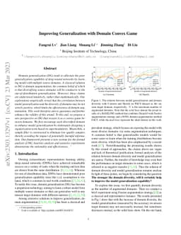 Improving Generalization with Domain Convex Game