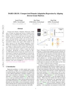 DARE-GRAM : Unsupervised Domain Adaptation Regression by Aligning
  Inverse Gram Matrices