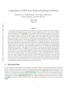 Capabilities of GPT-4 on Medical Challenge Problems