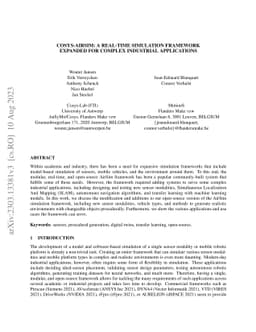 Cosys-AirSim: A Real-Time Simulation Framework Expanded for Complex
  Industrial Applications