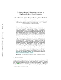 Xplainer: From X-Ray Observations to Explainable Zero-Shot Diagnosis