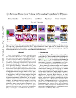Set-the-Scene: Global-Local Training for Generating Controllable NeRF
  Scenes