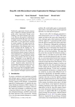 Deep RL with Hierarchical Action Exploration for Dialogue Generation
