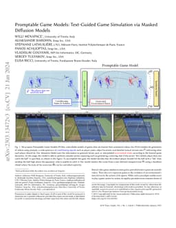 Promptable Game Models: Text-Guided Game Simulation via Masked Diffusion
  Models