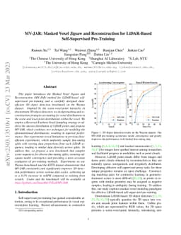 MV-JAR: Masked Voxel Jigsaw and Reconstruction for LiDAR-Based
  Self-Supervised Pre-Training