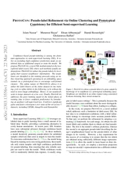 ProtoCon: Pseudo-label Refinement via Online Clustering and Prototypical
  Consistency for Efficient Semi-supervised Learning