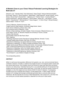 AI Models Close to your Chest: Robust Federated Learning Strategies for
  Multi-site CT