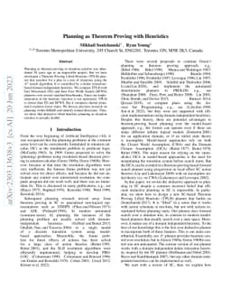 Planning as Theorem Proving with Heuristics