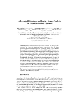 Adversarial Robustness and Feature Impact Analysis for Driver Drowsiness
  Detection