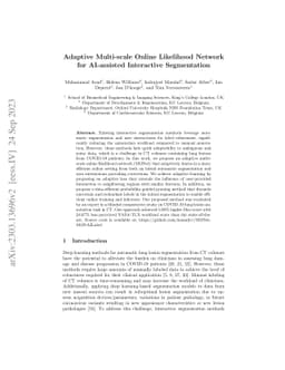 Adaptive Multi-scale Online Likelihood Network for AI-assisted
  Interactive Segmentation