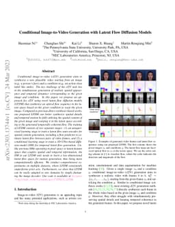 Conditional Image-to-Video Generation with Latent Flow Diffusion Models