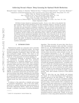 Achieving Occam's Razor: Deep Learning for Optimal Model Reduction