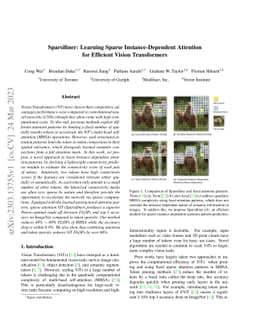 Sparsifiner: Learning Sparse Instance-Dependent Attention for Efficient
  Vision Transformers