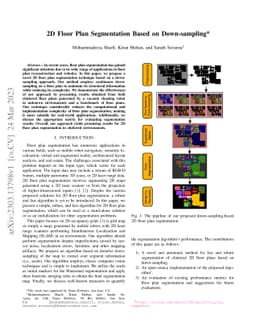 2D Floor Plan Segmentation Based on Down-sampling