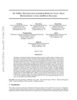 Pi-ViMo: Physiology-inspired Robust Vital Sign Monitoring using mmWave
  Radars