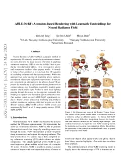 ABLE-NeRF: Attention-Based Rendering with Learnable Embeddings for
  Neural Radiance Field
