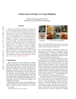 Weakly-supervised Single-view Image Relighting