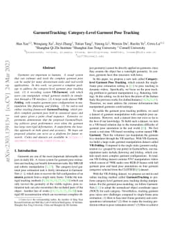 GarmentTracking: Category-Level Garment Pose Tracking