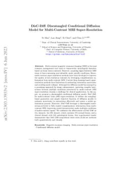 DisC-Diff: Disentangled Conditional Diffusion Model for Multi-Contrast
  MRI Super-Resolution