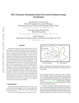 PIAT: Parameter Interpolation based Adversarial Training for Image
  Classification