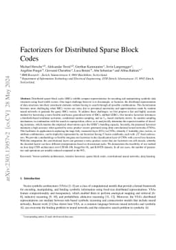 Factorizers for Distributed Sparse Block Codes