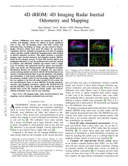 4D iRIOM: 4D Imaging Radar Inertial Odometry and Mapping