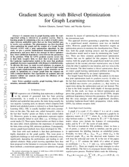 Gradient scarcity with Bilevel Optimization for Graph Learning