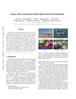 Category Query Learning for Human-Object Interaction Classification