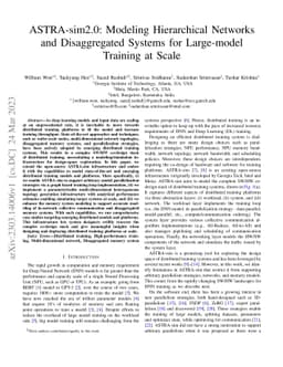 ASTRA-sim2.0: Modeling Hierarchical Networks and Disaggregated Systems
  for Large-model Training at Scale