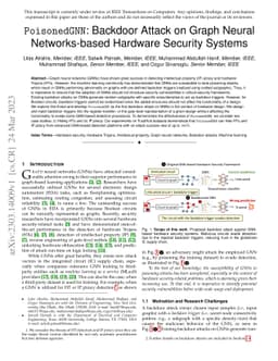 PoisonedGNN: Backdoor Attack on Graph Neural Networks-based Hardware
  Security Systems