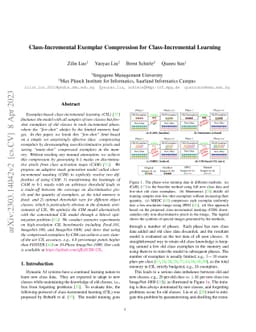 Class-Incremental Exemplar Compression for Class-Incremental Learning