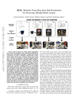SEAL: Semantic Frame Execution And Localization for Perceiving Afforded
  Robot Actions
