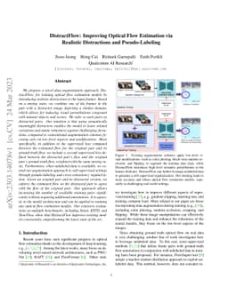 DistractFlow: Improving Optical Flow Estimation via Realistic
  Distractions and Pseudo-Labeling