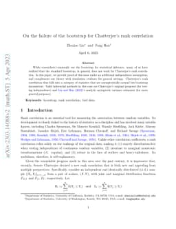 On the failure of the bootstrap for Chatterjee's rank correlation