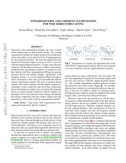 Towards Diverse and Coherent Augmentation for Time-Series Forecasting