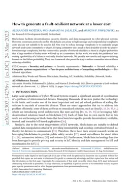 How to generate a fault-resilient network at a lower cost