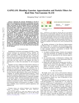 GAPSLAM: Blending Gaussian Approximation and Particle Filters for
  Real-Time Non-Gaussian SLAM