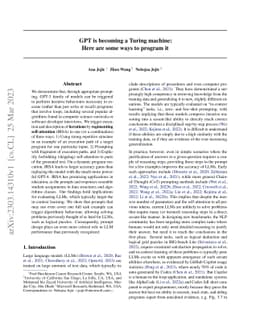 GPT is becoming a Turing machine: Here are some ways to program it