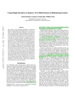 Using Simple Incentives to Improve Two-Sided Fairness in Ridesharing
  Systems