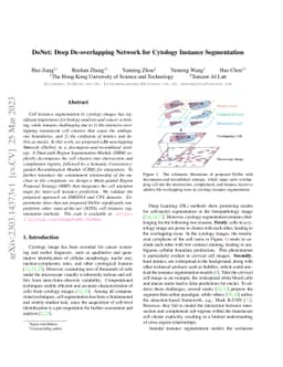 DoNet: Deep De-overlapping Network for Cytology Instance Segmentation