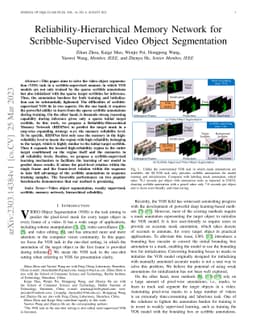 Reliability-Hierarchical Memory Network for Scribble-Supervised Video
  Object Segmentation