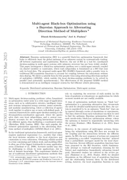 Multi-agent Black-box Optimization using a Bayesian Approach to
  Alternating Direction Method of Multipliers
