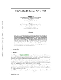 Beta-VAE has 2 Behaviors: PCA or ICA?