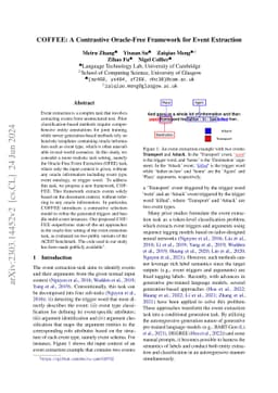 COFFEE: A Contrastive Oracle-Free Framework for Event Extraction