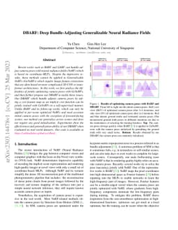 DBARF: Deep Bundle-Adjusting Generalizable Neural Radiance Fields