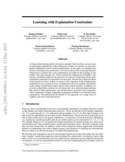 Learning with Explanation Constraints