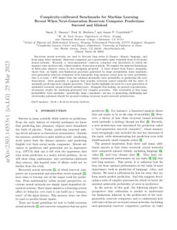 Complexity-calibrated Benchmarks for Machine Learning Reveal When
  Next-Generation Reservoir Computer Predictions Succeed and Mislead