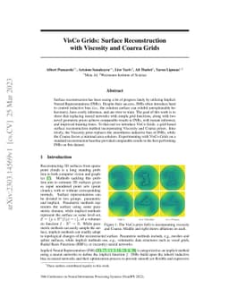 VisCo Grids: Surface Reconstruction with Viscosity and Coarea Grids
